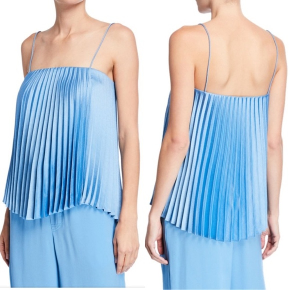 New With Tag Vince Blue Silk Tank Top